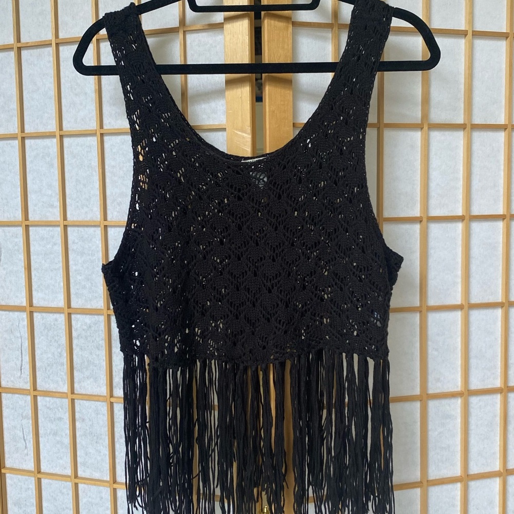 Fringe Crochet Tank Top